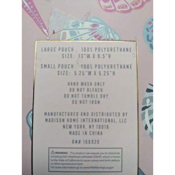 Wandering Moon TECH POUCHES NEW Tablets up to 12" Sea Shells Clams Pink Blue - Picture 4 of 7